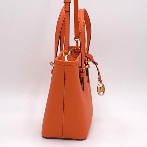 MICHAEL KORS XS CONVERTIBLE TOP ZIP TOTE TANGERINE - Picture 6 of 16